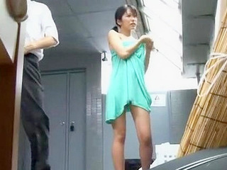 Japanese AV: Cleaning lady's surprise rough sex with her supervisor